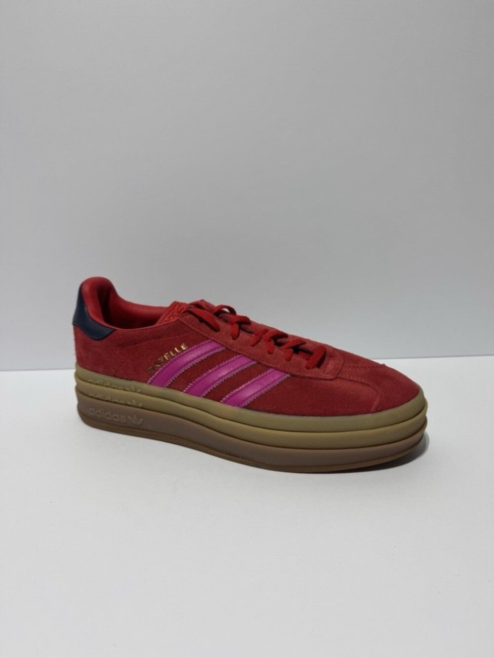 adidas Womens Gazelle Bold Sneakers Red Size 10 M